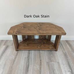 Handmade Rustic Wooden Tv Stand - Many Colours & Sizes Solid Wood - thumbnail 3