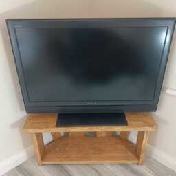 Handmade Rustic Wooden Tv Stand - Many Colours & Sizes Solid Wood - thumbnail 2