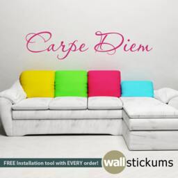 Carpe Diem Quote Vinyl Wall Decal - Dorm & Office Decor - thumbnail 2