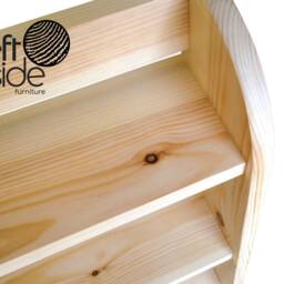 Solid Pine Bookcase Small Display Shelves, Handmade Wooden Shelving Unit - thumbnail 2