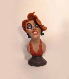 The Rescuers - Madame Medusa. Handmade Polymer Clay Action Figure. Unique Collectible - thumbnail 1
