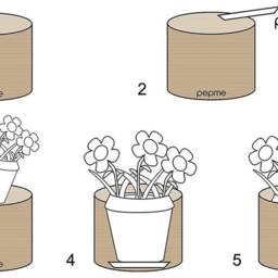 Hand-Crocheted Jute Flower Pot, Scandi Boho Basket Planter - thumbnail 4