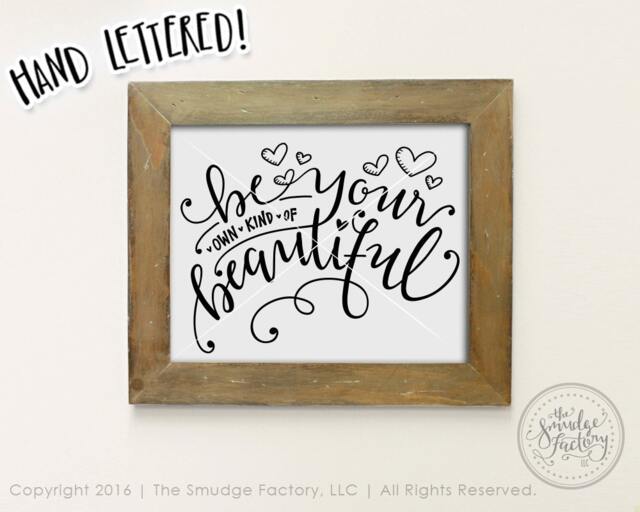 Beautiful Printable File, Be Your Own Kind Of Diy Wall Art Home Decor Download Graphic Overlay Clipart You Tiful Print - image 1