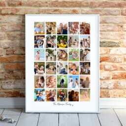 Large Family 30 Photo Collage, Custom Wall Art, Picture Frame, Personalised Multi Frame Gift - thumbnail 3