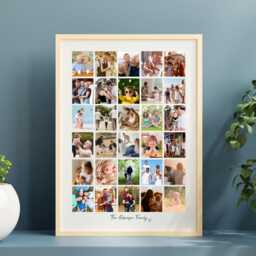 Large Family 30 Photo Collage, Custom Wall Art, Picture Frame, Personalised Multi Frame Gift - thumbnail 2