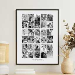 Large Family 30 Photo Collage, Custom Wall Art, Picture Frame, Personalised Multi Frame Gift - thumbnail 1