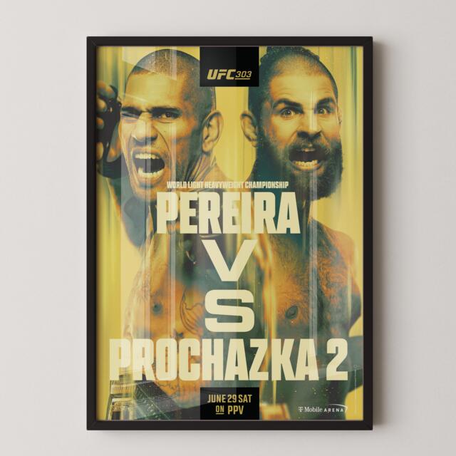 Ufc 303 Poster Pereira Vs Proch??zka Ii - Mma Wall Art - image 1