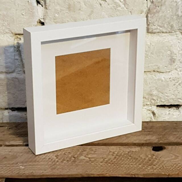 3D Box Photo Frame Standing Hanging Craft Shadow Picture Frames White X 10 - Choice Of Mounts - 2040 - image 1