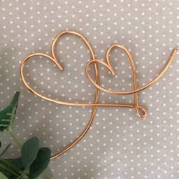 Wire Duo Hearts - Words Home Decor Valentines Gifts Wall Shelf - thumbnail 3