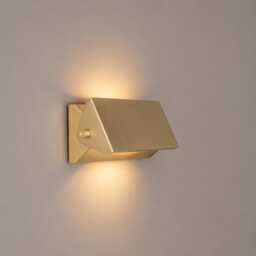 Handmade Solid Brass Charlotte Wall Sconce, Modern Minimalist Geometric Lamp, Adjustable Industrial Light Fixture - thumbnail 1