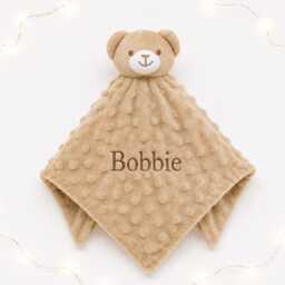 Personalised Baby Comforter With Embroidered Name. Security Blanket, New Baby Gift, Shower Gift For Parents. New Mum - thumbnail 3