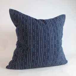 Dark Blue Pillow Case Striped Pillow Decorative Cushion Cover Throw Pillows Home Decor Beanbags - thumbnail 2