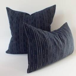 Dark Blue Pillow Case Striped Pillow Decorative Cushion Cover Throw Pillows Home Decor Beanbags - thumbnail 3