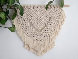 Large Macrame Wall Hanging Boho Chic Unbleached Cotton Decor