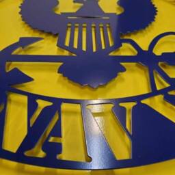 Us Navy Logo Military Metal Sign - Armed Forces Wall Hanging Wreath Custom Art - thumbnail 2
