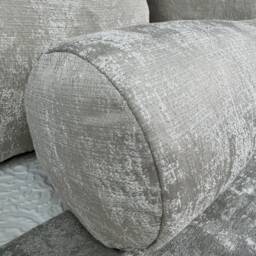"Champagne Bed Cushion, Accent Modern Decorative Pillow Sofa Bed, Champagne Textured Fabric, Luxury Curico Bolster 16""x6" - thumbnail 2
