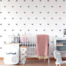Cat Face Wall Decor Stencil Kids Room Nursery Painting Pattern - thumbnail 2