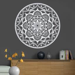 Wall Decals Mandala , Yoga Ganesh Buddha Sticker, Bohemian Bedroom Decor, Boho Art, Yoga Studio Decor Mm4 - thumbnail 1