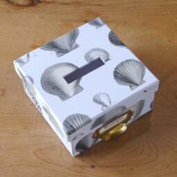 Receipt Box in Shells Designs - Office Stationery & Home Storage - Handmade England - thumbnail 2