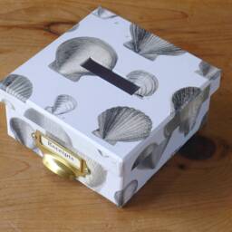 Receipt Box in Shells Designs - Office Stationery & Home Storage - Handmade England - thumbnail 4
