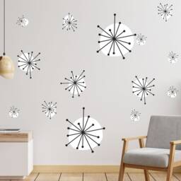 Sale Mid Century Starburst Wall Decal, Peel & Stick Wall Decals, Home Decor - thumbnail 2