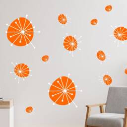 Sale Mid Century Starburst Wall Decal, Peel & Stick Wall Decals, Home Decor - thumbnail 3