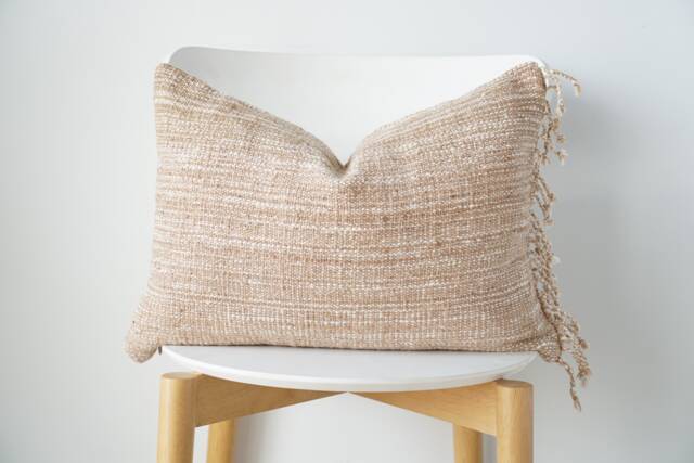 Brown Tribal Hemp Hand Woven Natural Dye Color Pillow Cover - image 1