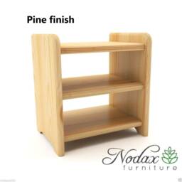Nodax Bedside Cabinet B5 - 3-Shelf Wooden Unit - thumbnail 2
