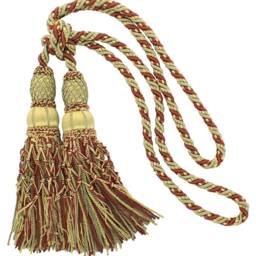 "D??copro Curtain & Drapery Double Tassel Tieback, Length 10"" - 25cm, Spread 38" - thumbnail 2