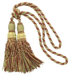 "D??copro Curtain & Drapery Double Tassel Tieback, Length 10"" - 25cm, Spread 38" - thumbnail 1