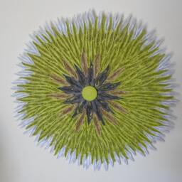 Huge Flower Wall Hanging Round Decoration Chartreuse Home Decor Living Room Bedroom Bathroom - thumbnail 3