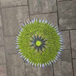 Huge Flower Wall Hanging Round Decoration Chartreuse Home Decor Living Room Bedroom Bathroom - thumbnail 4
