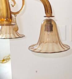 Cups Or Bowl , in Murano Blown Glass, Spare Parts For Chandeliers Amber
