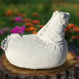 Concrete Lizard Statue Cement Reptile Figurine Stone Sculpture Outdoor Animal Front Door Ornament Garden & Home Decor - thumbnail 3