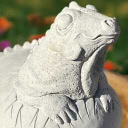 Concrete Lizard Statue Cement Reptile Figurine Stone Sculpture Outdoor Animal Front Door Ornament Garden & Home Decor - thumbnail 2