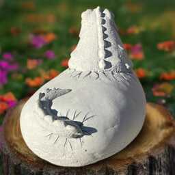 Concrete Lizard Statue Cement Reptile Figurine Stone Sculpture Outdoor Animal Front Door Ornament Garden & Home Decor - thumbnail 4