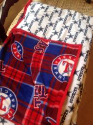 Handmade Dallas Cowboys/ Texas Rangers Blanket - thumbnail 1