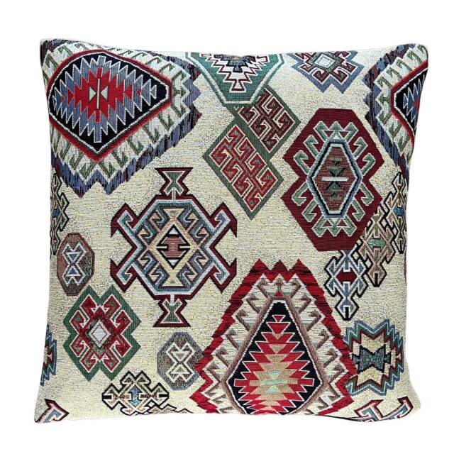 Kilim Cushion Cover Rug Ethnic Persian Moroccan Vintage Rustic Style Tapestry Woven - image 1