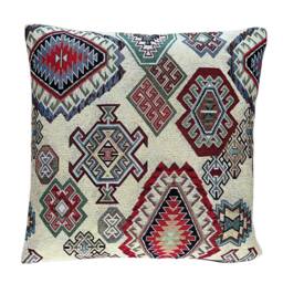 Kilim Cushion Cover Rug Ethnic Persian Moroccan Vintage Rustic Style Tapestry Woven - thumbnail 1
