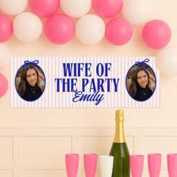 Personalised Hen Party Banner - Wife Of The Custom Photo Name Bridal Shower Decor Do Sign - thumbnail 2