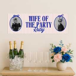 Personalised Hen Party Banner - Wife Of The Custom Photo Name Bridal Shower Decor Do Sign - thumbnail 1
