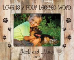 Personalized Pet Love Photo Frame - Engraved Picture Gift Portrait Lover Gits Birthday Holiday - thumbnail 1