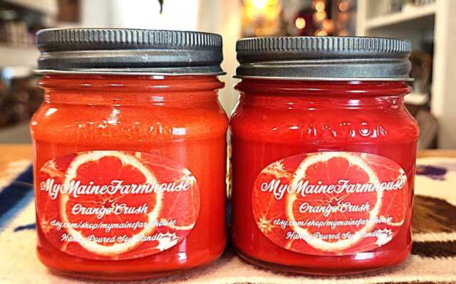 Orange Crush Soy Candle Tangy Citrus Aromatherapy, Handmade in Maine - image 1