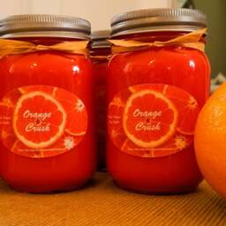 Orange Crush Soy Candle Tangy Citrus Aromatherapy, Handmade in Maine - thumbnail 2