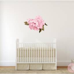Light Pink Peony #22 Removable Wall Decal Individual Blooming Peonies Baby Girl Room Nursery Decor - Customize Your Own Sticker Set - thumbnail 2