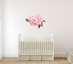 Light Pink Peony #22 Removable Wall Decal Individual Blooming Peonies Baby Girl Room Nursery Decor - Customize Your Own Sticker Set