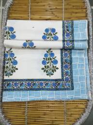 Hand Block Print Cotton Bed Sheet Jaipuri Floral Cover