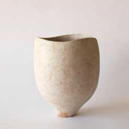 Modern Ceramic Vessel Handbuilt Stoneware Wabi-Sabi Sculptural Vase - thumbnail 3