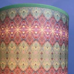 Persian Orchid Purple Turkish Blue Table Lamp Shade - Art Lampshade Gentle Calming Or Ceiling Light - thumbnail 2