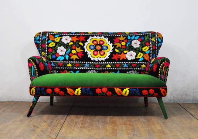 Suzani 2-Seater Sofa - Green Valley - image 1